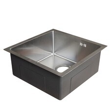 Мойка для кухни Mixline Pro 45х45х20 см врезная с сифоном сталь сатин (547225/5627)