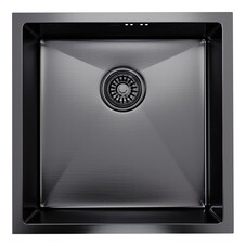 Мойка для кухни Mixline Pro 45х45х20 см врезная с сифоном сталь графит (547226/5634)
