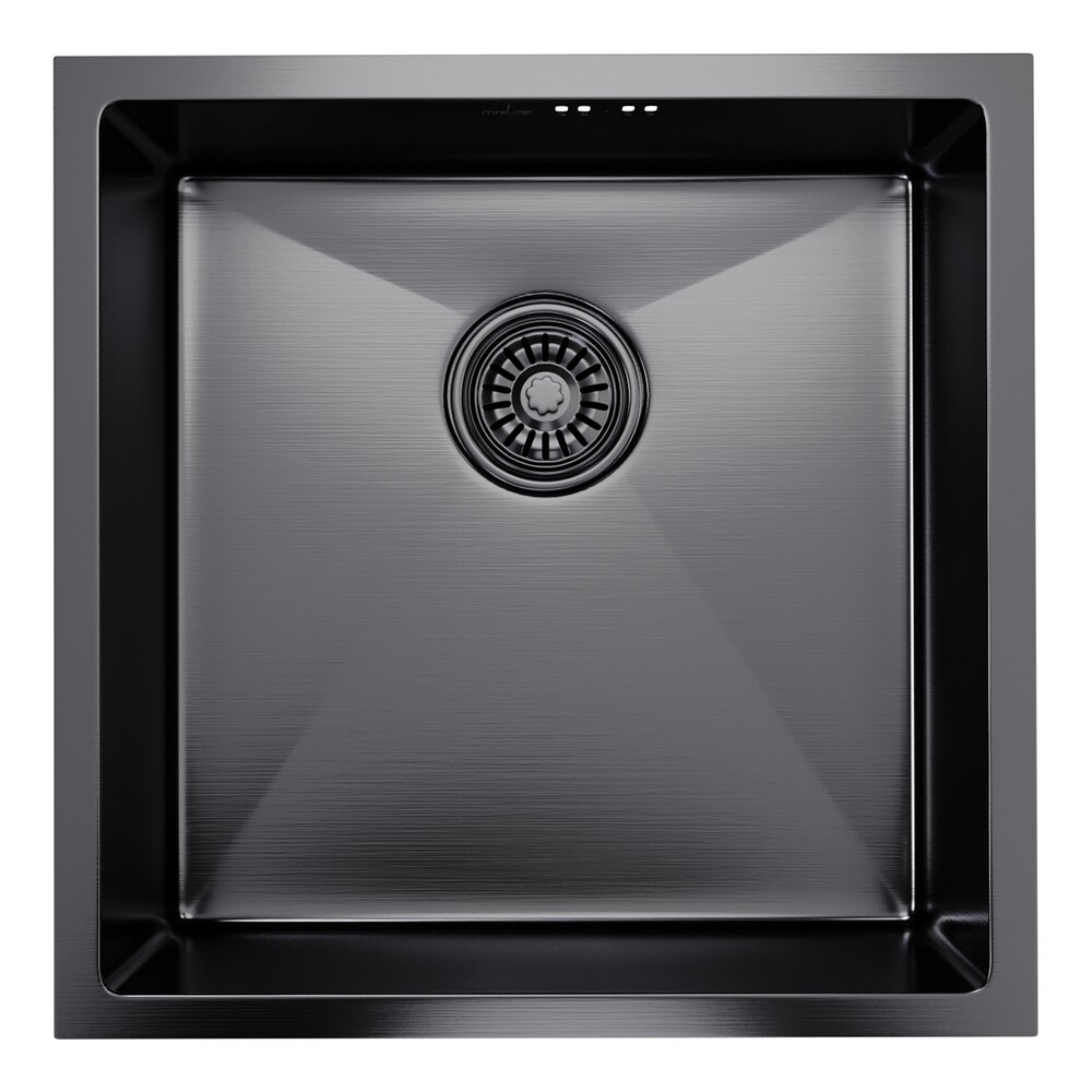 Изображение товара Врезная кухонная мойка Mixline Pro 45x45 см из нержавеющей стали с сифоном