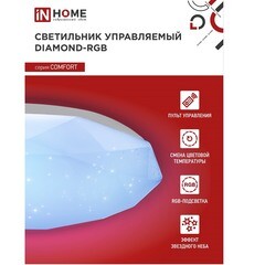 Светильник светодиодный потолочный IN HOME Comfort Diamond 3000-6500К 75 Вт белый IP40 (4690612044583) - фото 7