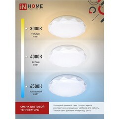 Светильник светодиодный потолочный IN HOME Comfort Diamond 3000-6500К 75 Вт белый IP40 (4690612044583) - фото 5
