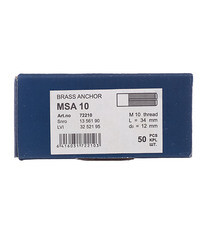 Анкер Sormat MSA для бетона 10х34 мм латунный (50 шт.) - фото 2