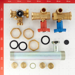 Насосная группа Stout 1 ВР(г) х 1 1/2 НР(ш) с трехходовым приводным смесителем без насоса (SDG-0003-002501) - фото 3