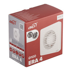 Вентилятор осевой Era 4C ET с обратным клапаном с таймером с антимоскитной сеткой 150х150 мм d100 мм белый - фото 5