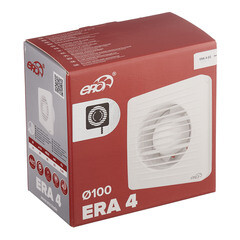 Вентилятор осевой Era 4-02 с антимоскитной сеткой 150х150 мм d100 мм белый - фото 4