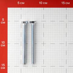 Болт оцинкованный M8x90 мм DIN 933 10,9 (2 шт.) - фото 2