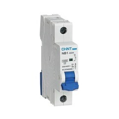 Изображение товара Автоматический выключатель модульный Chint NB1-63H 1P 6А тип C 10 кА 230 В (179793)