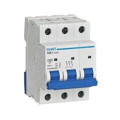 Изображение товара Автоматический выключатель модульный Chint NB1-63H 3P 40А тип C 10 кА 400 В (179875)