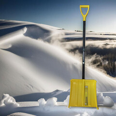 Лопата снеговая Инструм-Агро Снежник полипропилен с фибергласовым черенком 1350х360 мм (100613) - фото 3