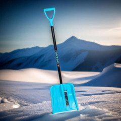 Лопата снеговая Инструм-Агро Фобос полипропилен с алюминиевым черенком 400х450 мм (100184) - фото 2