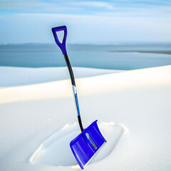 Лопата снеговая Инструм-Агро Монблан полипропилен с алюминиевым черенком 1420х490 мм (100175) - фото 2