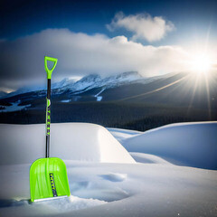 Лопата снеговая Инструм-Агро Тибет полипропилен с алюминиевым черенком 1440х410 мм (100183) - фото 5