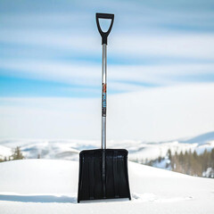 Лопата снеговая Инструм-Агро SnowКристалл полипропилен с алюминиевым черенком 1330х390 мм (100158) - фото 4