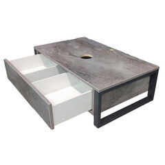 Тумба под раковину со столешницей 1Marka Roy 80 см подвесная серый мрамор (Ц0000026163/88413) - фото 2