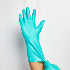 Перчатки нитриловые с хлопковым напылением водонепроницаемые Delta Plus зеленые 9 (L) (VE801VE09/9497) - фото 2