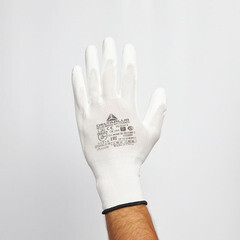 Перчатки полиэстеровые 13 нитей с полиуретановым покрытием Delta Plus VE702 9 (L) - фото 9