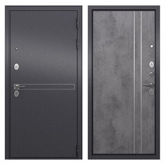 Изображение товара Дверь входная Mastino Раин правая букле графит - бетон 960х2050 мм
