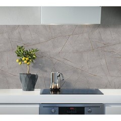 Панель стеновая АБС пластик для кухни 3000х600х1,5 мм каспий золото - фото 2