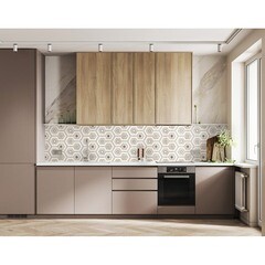 Панель стеновая ПВХ для кухни 3000х600х1 мм женева - фото 4