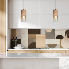 Панель стеновая ПВХ для кухни 3000х600х1 мм деревянный паттерн - фото 2