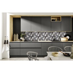 Панель стеновая ПВХ для кухни 3000х600х1 мм плитка амаретто - фото 4