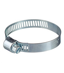 Хомут червячный обжимной 1 7/8 30-45 мм оцинкованная сталь - фото 1