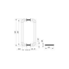 Ручка-скоба Fuaro PH-21-25/300 нержавеющая сталь - фото 2