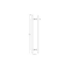 Ручка-скоба Fuaro PH-22-25/825 нержавеющая сталь - фото 3