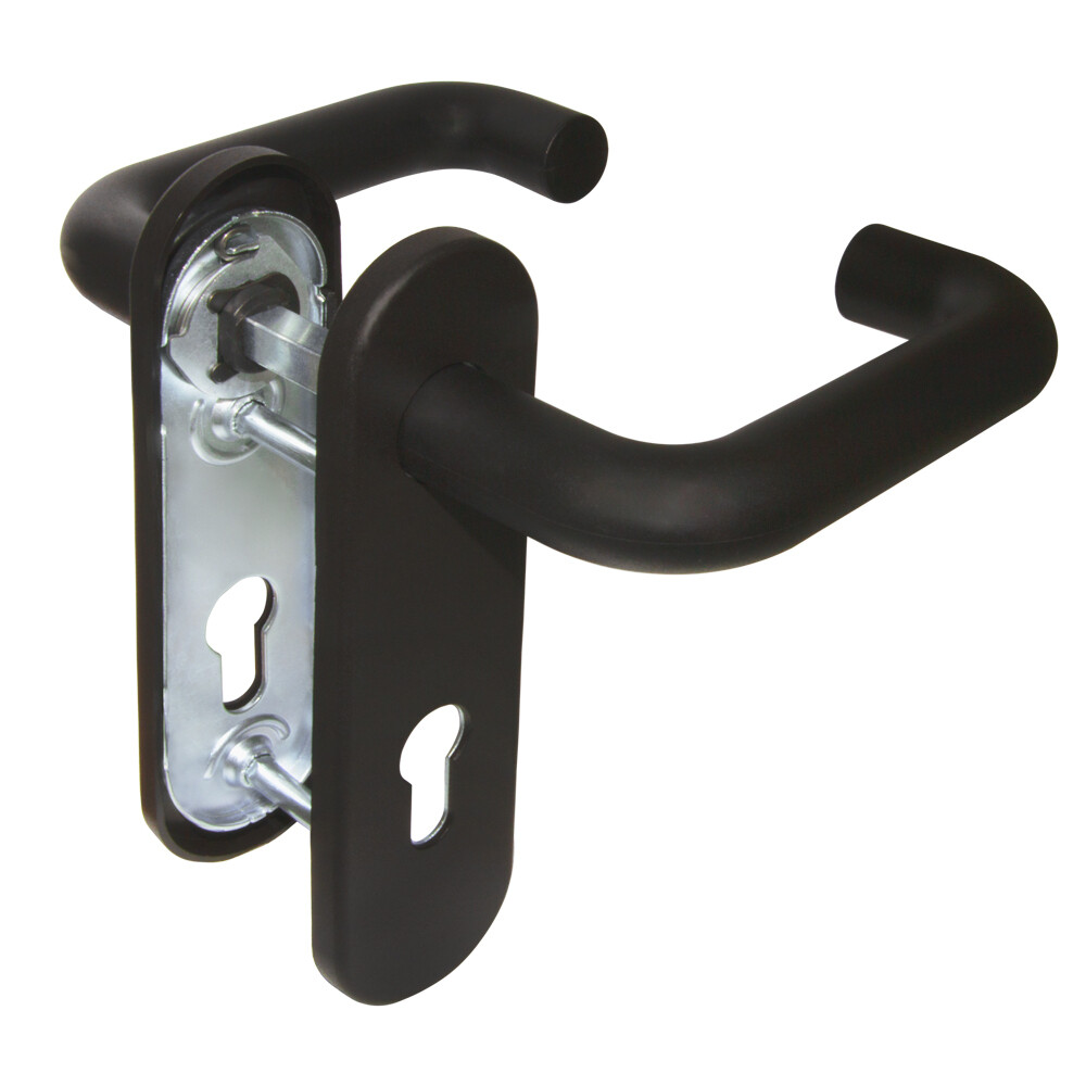 Изображение товара Ручка дверная Fuaro DH-0433 NE для противопожарной двери черная (43213) Изображение товара Ручка дверная Fuaro DH-0433 NE для противопожарной двери черная (43213)