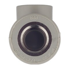 Угол полипропиленовый FV-Plast комбинированный 20 мм х 1/2 ВР(г) (218020) - фото 3