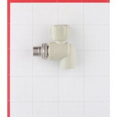 Кран шаровой полипропиленовый FV Plast 20 мм х 1/2 НР(ш) для радиатора с накидной гайкой угловой (А31502) - фото 6