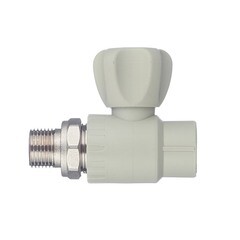 Кран шаровой полипропиленовый FV Plast 20 мм х 1/2 НР(ш) для радиатора с накидной гайкой прямой (А31402) - фото 4