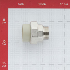 Муфта полипропиленовая FV-Plast разъемная (американка) 32 мм х 1 НР(ш) (237032) - фото 2