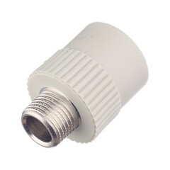 Муфта полипропиленовая FV-Plast 25 мм х 1/2 НР(ш) серая (215026) - фото 1