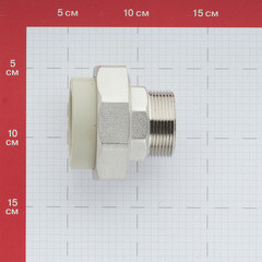 Муфта полипропиленовая FV-Plast разъемная (американка) 50 мм х 1 1/2 НР(ш) (237050) - фото 3