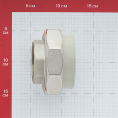 Муфта полипропиленовая FV-Plast разъемная (американка) 63 мм х 2 ВР(г) (236063) - фото 2