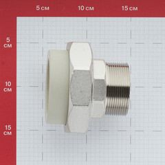Муфта полипропиленовая FV-Plast разъемная (американка) 63 мм х 2 НР(ш) (237063) - фото 2
