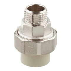 Муфта полипропиленовая FV-Plast разъемная (американка) 20 мм х 1/2 НР(ш) (237020) - фото 1