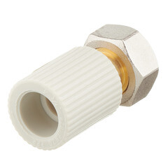 Муфта полипропиленовая FV-Plast с накидной гайкой 20 мм х 3/4 ЕК под евроконус (AA257020034) - фото 2