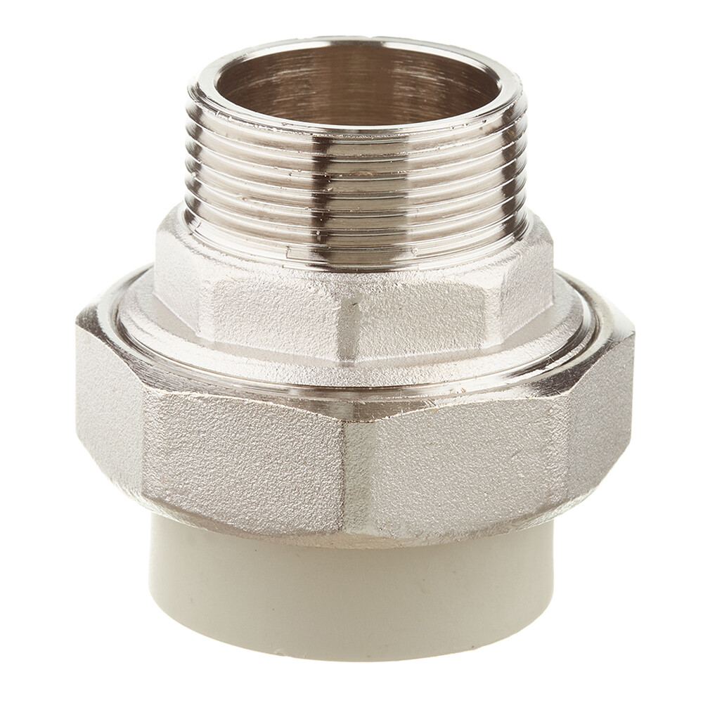 Изображение товара Муфта полипропиленовая FV-Plast разъемная (американка) 40 мм х 1 1/4 НР(ш) под ключ (237040)