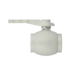 Кран шаровой полипропиленовый FV Plast 40 мм (301040) - фото 2