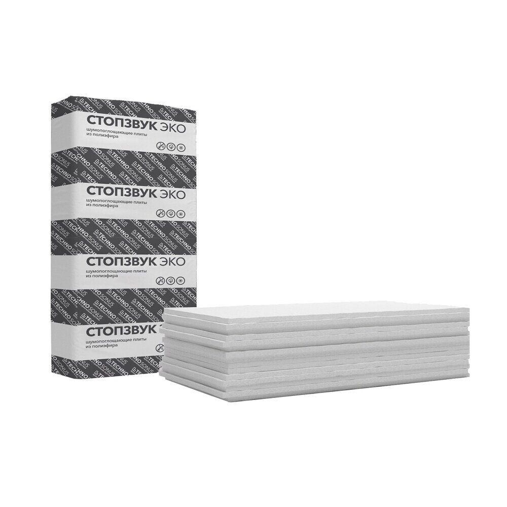 Изображение товара Шумоизоляция СтопЗвук Эко Слим 20х600х1200 мм 10,8 кв.м для стен и перегородок