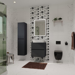 Плитка облицовочная Lavelly Skandi Marble Mosaic белая рельеф 400х200х8 мм (15 шт.=1,2 кв.м) - фото 6
