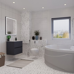 Плитка облицовочная Lavelly Skandi Waves белая рельеф 400х200х8 мм (15 шт.=1,2 кв.м) - фото 9