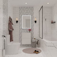 Плитка облицовочная Lavelly Skandi Waves белая рельеф 400х200х8 мм (15 шт.=1,2 кв.м) - фото 8