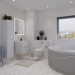 Плитка облицовочная Lavelly Skandi Waves белая рельеф 400х200х8 мм (15 шт.=1,2 кв.м) - фото 7