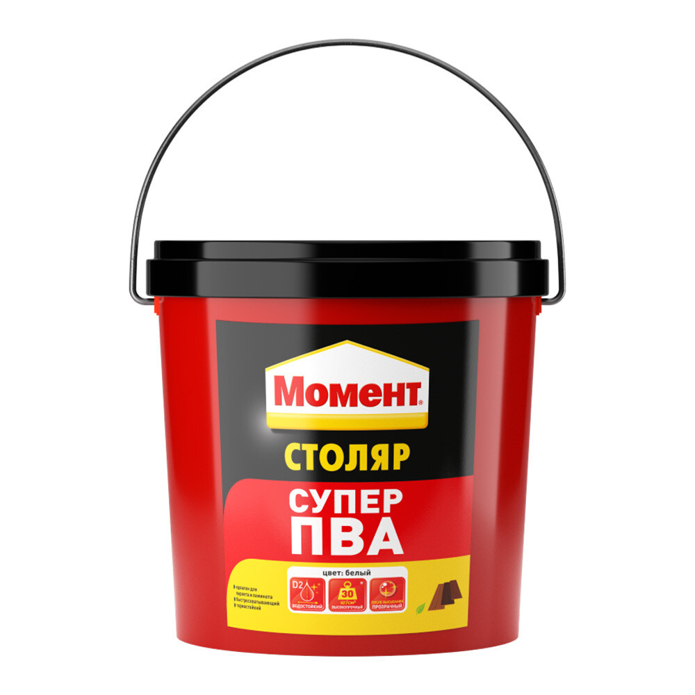Изображение товара Клей ПВА Момент Столяр Супер D2 влагостойкий 3 кг