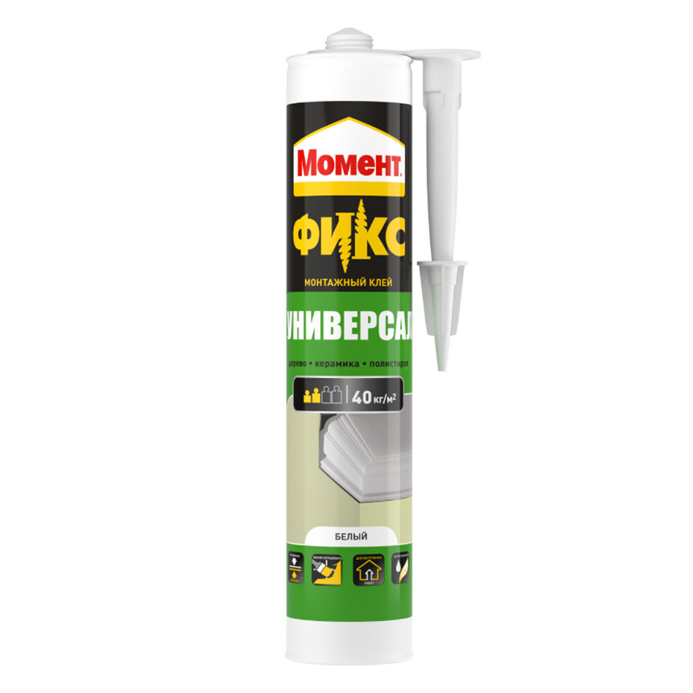 Изображение товара Клей монтажный акриловый Момент Fix Универсал белый 280 мл