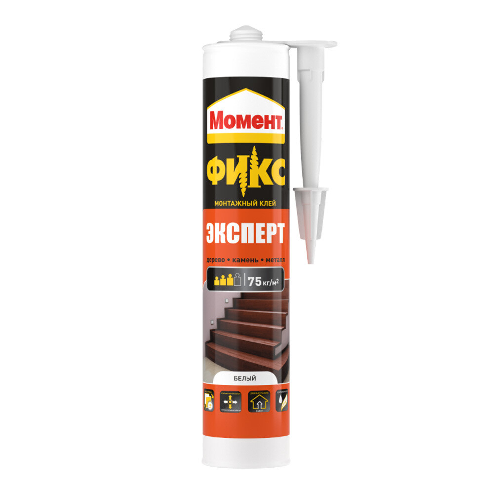 Изображение товара Клей монтажный акриловый Момент Fix Эксперт белый 275 мл