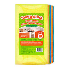 Изображение товара Салфетка микрофибра 30х30 см Чисто Дома (10 шт.)